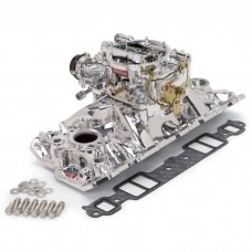 1964-1972 Chevelle Edelbrock 2021 Manifold And Carb Kit; Performer Eps; Small Block Chevrolet; Natural