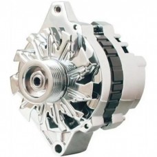 El Camino Vintage Air Front Runner 140 Amp Alternator, Chrome Finish, Chrome Pulley