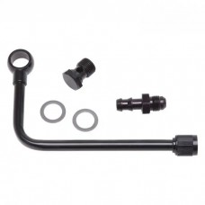 Edelbrock Fuel Line  Black Steel W/ 3/8in Barbed End Inlet & W/O Fuel Filter,81263