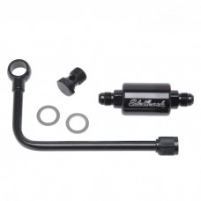 Edelbrock Performer & Thunder Series Carburetor Black Fuel Line with Black 6AN Fuel Filter,81343