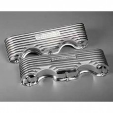 1959-1960 El Camino Valve Covers, Finned, Polished Aluminum, 348/409ci, Offenhauser
