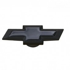 Slant-Edge Air Cleaner Center Nut; Large Chevy Bowtie Style; Black Crinkle w/Blk