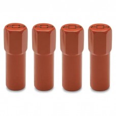 Engine Valve Cover Mini Nuts; Steel; Orange; Bowtie Logo; Studs Included