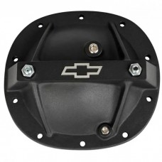Differential Cover; Bowtie Emblem Model; Fits GM 7.5; Aluminum; Black Crinkle