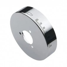 Engine Harmonic Balancer Cover; For SB Chevy using 8 Inch Damper; Chrome
