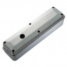 Engine Valve Cover; 2-Piece Tall Style; Die Cast; Polished; No Logos; SB Chevy
