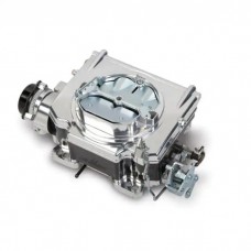 750 CFM Street Demon Carb Vacuum Secondaries, Electric Choke, Ball-burnished, Shiny Aluminum Finish, Black Composite Fuel Bowl