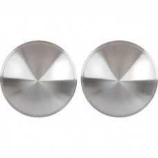 Wheel Cover Set Of Two, Full 'Moon' Style, Brushed AluminumLook Stainless, For 13" Steel Wheels