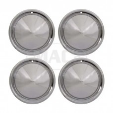 Wheel Covers, Calif.Cone/'57 Plymouth, Chrome, 15", 4 Pc Set