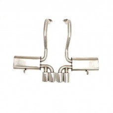 1997-2004 Corvette B&B Exhaust System Tri-Flo Route 66 With Oval Tips