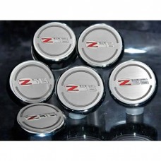 1957 Corvette American Car Craft C6 Chrome Fluid Cap Covers With Z06 505HP Logo Corvette Rear Axle Bearing