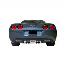 2005-2013 Corvette American Car Craft C6 Polished Stainless Steel Exhaust Filler Panel With C6 Emblem For Stock Exhaust