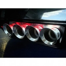 2014-2017 Corvette American Car Craft Brushed Stainless Steel Illuminated Exhaust FillerPanel For NPP Dual Mode Exhaust