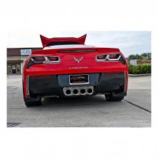 2014-2017 Corvette American Car Craft Brushed And Perforated Stainless Steel Exhaust Filler Panel For NPP Dual Mode Exhaust