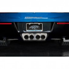 American Car Craft Brushed Stainless Steel Exhaust Filler Panel, For Standard Exhaust| 052015 Corvette 2014-2018