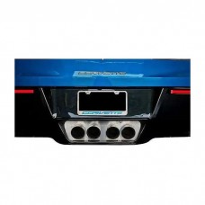 2014-2017 Corvette American Car Craft Polished Stainless Steel Exhaust Filler Panel For Standard Exhaust