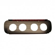 American Car Craft Black Powder Coated Stainless Steel Illuminated Exhaust Filler Plate, For Stock Exhaust| 052054 Corvette Stingray 2014-2018