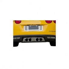 American Car Craft Billet Style NPP Exhaust Filler Panel, Polished Stainless Steel | 042127 Corvette 2005-2013