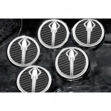 American Car Craft Fluid Cap Cover Set, Automatic, Stingray Logo, Carbon Fiber| 25-14113 Corvette 2014-2018