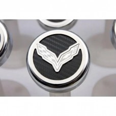 Corvette American Car Craft Fluid Cap Cover Set, 5 peice, Flag Emblem| 25-349518 Z06/Z51 Stingray 2014-2018