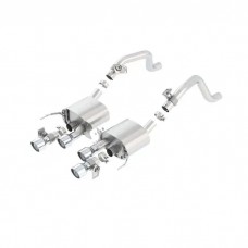 2014-2015 Corvette Borla Rear Section Exhaust S-Type Quad Round RolledAngle-Cut Long Tips  with NPP