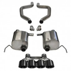 2015-2017 Corvette Corsa (Z06) Performance Exhaust System Xtreme 2.75' Axle-Back Quad 4.5' Black Polished Pro-Series Tips