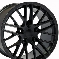 Corvette 18 X 8.5 C6 ZR1 Reproduction Wheel, Satin Black, 1988-2013