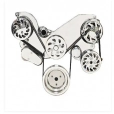 GM LS1-LS7 Serpentine Accessory Drive Kit, Chrome Finish