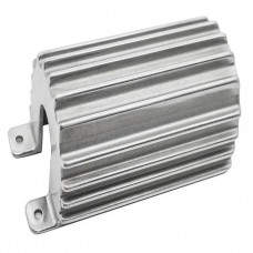 Aluminum Finned Canister Round Ignition Coil Cover, Polished