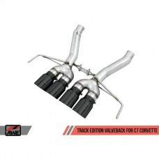 2014-2019 Corvette AWE Track Edition Valveback Exhaust for C7 Corvette with AFM Valves - Stingray / Z51 Auto / GS Auto -- Diamond Black Tips