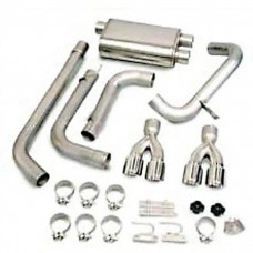 Camaro Exhaust System, Power-Pulse, With Pro-Series 3-1/2" Tips, LT1 Dual Cats, CORSA, 1995-1997