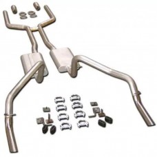 Camaro Dual Exhaust Kit, 2-1/2", Flowmaster True, 1970-1973