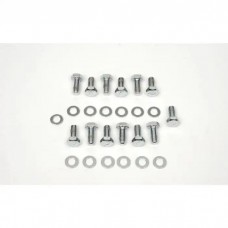Camaro Intake Manifold Bolt Set, Small Block, Bowtie Stamped, Chrome, 1967-69
