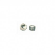 Camaro Intake Manifold Hole Plug, 1/4" Pipe Thread, Recessed Socket Drive, Stainless Steel, 1967-1969