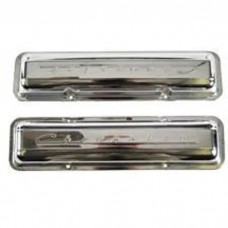 Camaro Valve Covers, With Chevrolet Script, Chrome, 1967