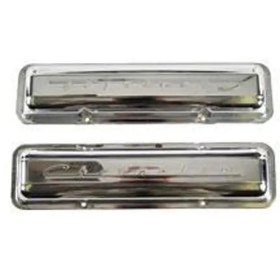 Camaro Valve Covers, With Chevrolet Script, Chrome, 1967