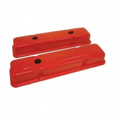 Chevy Small Block Valve Covers, OEM Style, Orange, 1958-1986
