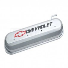 LS V8, Valve Cover, Polished With Recessed Red And Black Emblems