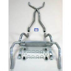 Camaro SCR X-hilarator Dual Exhaust System For Headers, With X-pipe, 2-1/2", 1967-1969