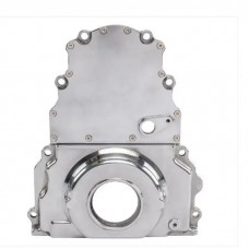GM LS Aluminum 2 Piece Timing Cover With Cam Sensor Hole, Polished