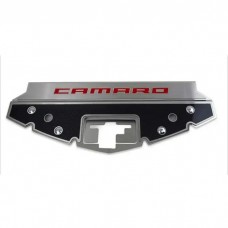 2016-2020 Camaro - Carbon Fiber Front Header Plate CAMARO Style | Red Color Inlay