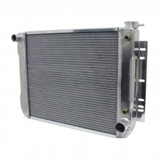 Full Size Chevy Aluminum Radiator, Automatic Transmission, Polished Finish, 1959-1972