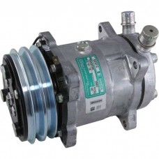 Full Size Chevy Air Conditioning Compressor, Unpolished, Sanden 508 & 134A, 1958-1972