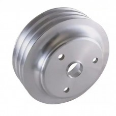 Chevy Small Block Aluminum Crankshaft Pulley, Long Water Pump, 3 Groove