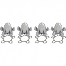 Center Cap Set Of Two, Spider Style, Chrome Plated Zinc Diecast, 5 x 4-3/4" Bolt Circle