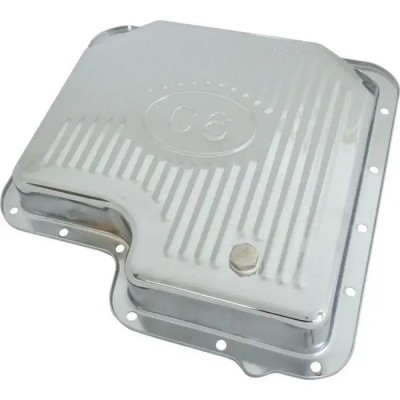 Transmission Pan - C6 Automatic Transmission - Chrome - Finned Design