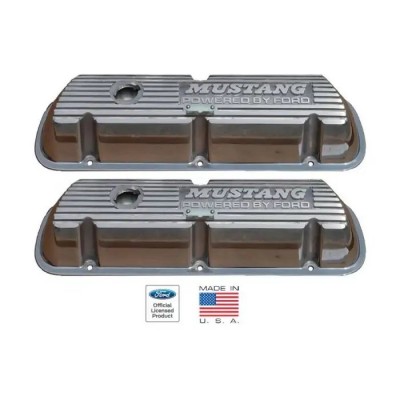 Mustang Polished Aluminum Valve Covers, 289/302/351W V8
