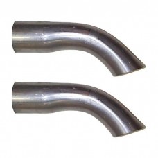 1967-1973 Mustang Concours Correct 2.25" Turned Down Exhaust Tips, Pair