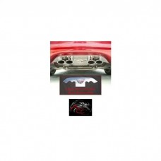 1997-2004 Corvette American Car Craft Exhaust Port Filler Panel Stainless Steel Without Emblem