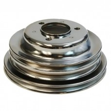 Chevelle or Malibu Crankshaft Pulley, Big Block, Triple Groove, Chrome, 1969-72